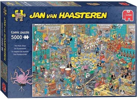 Jan Van Haasteren De Muziekwinkel Puzzel - 5000 Stukjes 9 Jan Van Haasteren De Muziekwinkel Puzzel - 5000 Stukjes - Afbeelding 9