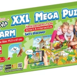 Akar Toys - Farm - Puzzel / XXL Puzzel / Speelmat / Speelgoed / Met GRATIS App - 91.5x61cm - 24st