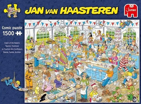 Jan Van Haasteren Taarten Toernooi Puzzel - 1500 Stukjes 9 Jan Van Haasteren Taarten Toernooi Puzzel - 1500 Stukjes - Afbeelding 9
