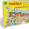 Vilac 35 Delige Grote Houten Observatiepuzzel Dieren Stad