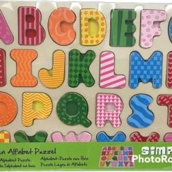 Merkloos Houten Puzzel Alfabet - Simply For Kids - Puzzel Met Letters
