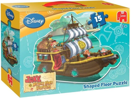 Jumbo Disney Jake & The Neverland Pirates - Vloerpuzzel - 15 Stukjes 1 Jumbo Disney Jake & The Neverland Pirates - Vloerpuzzel - 15 Stukjes