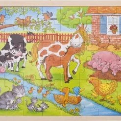 Goki Houten Legpuzzel Boerderij 48-delig