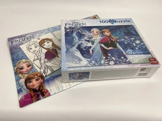 King Legpuzzel Disney Frozen 1000 Stukjes Voor Kinderen - Afmetingen 48 Cm - 67 Cm Met 6 Disney Frozen Kleurplaten 30 Cm - 40 Cm 4 King Legpuzzel Disney Frozen 1000 Stukjes Voor Kinderen - Afmetingen 48 Cm - 67 Cm Met 6 Disney Frozen Kleurplaten 30 Cm - 40 Cm - Afbeelding 4