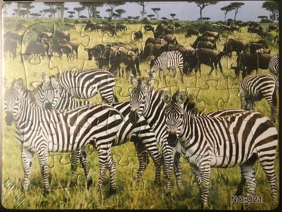 Stemen Kinderpuzzel Zebra 28 Cm X 21 Cm 1 Stemen Kinderpuzzel Zebra 28 Cm X 21 Cm