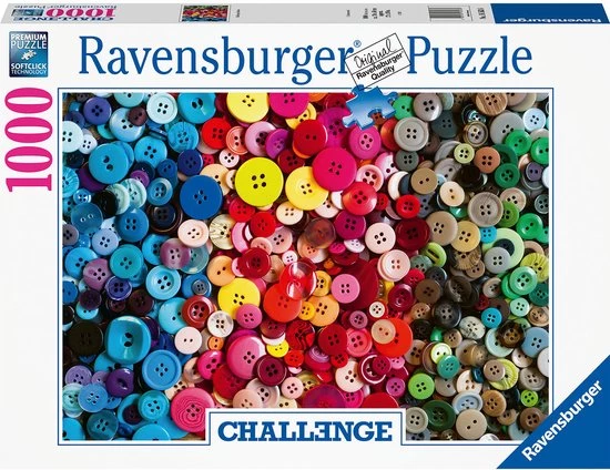 Ravensburger Puzzel 1000 Stukjes Challenge - Buttons 1 Ravensburger Puzzel 1000 Stukjes Challenge - Buttons