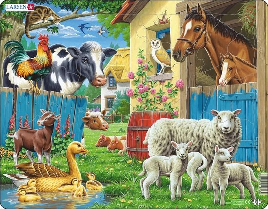 Larsen Legpuzzel Maxi Boerderijdieren 23 Stukjes 1 Larsen Legpuzzel Maxi Boerderijdieren 23 Stukjes