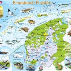 Larsen Legpuzzel Maxi Friesland Junior - Karton - 64 Stukjes