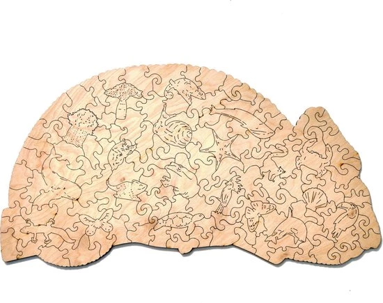 Wood Trick Kleurrijke Kameleon - Houten Vormpuzzel 6 Wood Trick Kleurrijke Kameleon - Houten Vormpuzzel - Afbeelding 6