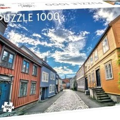 Puzzel 1000 Stukjes Volwassenen - Legpuzzel - Tactic Puzzel - Oude Stad, Trondheim 67x48 Cm - Puzzel 1000 Stukjes