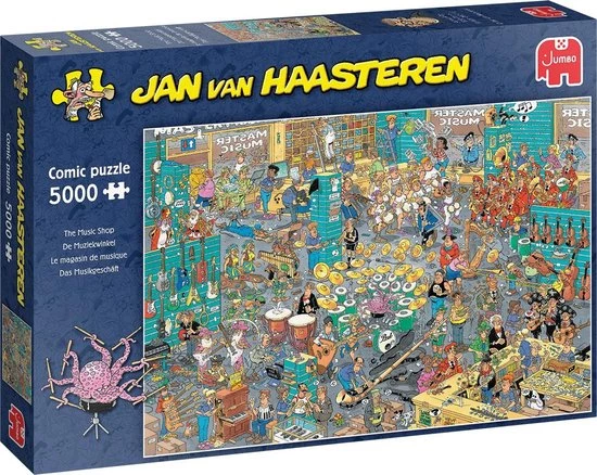 Jan Van Haasteren De Muziekwinkel Puzzel - 5000 Stukjes 1 Jan Van Haasteren De Muziekwinkel Puzzel - 5000 Stukjes