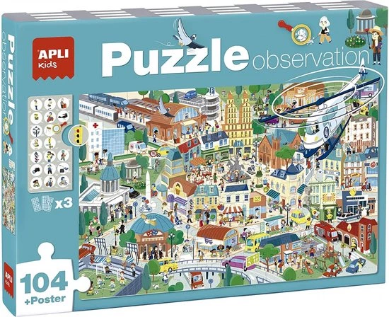 Apli Kids - Zoek En Vind Puzzel Stad 1 Apli Kids - Zoek En Vind Puzzel Stad