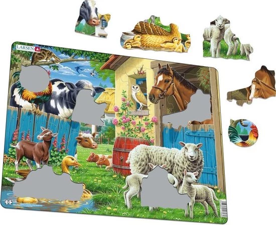 Larsen Legpuzzel Maxi Boerderijdieren 23 Stukjes 2 Larsen Legpuzzel Maxi Boerderijdieren 23 Stukjes - Afbeelding 2