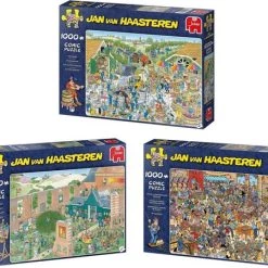 Jan Van Haasteren - NK Puzzelen 1000 Stukjes & De Kunstmarkt 2000 Stukjes & De Wijnmakerij 1000