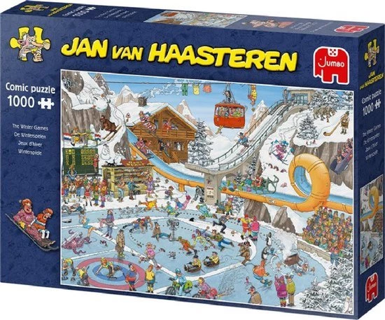 Jan Van Haasteren De Winterspelen Puzzel - 1000 Stukjes 4 Jan Van Haasteren De Winterspelen Puzzel - 1000 Stukjes - Afbeelding 4
