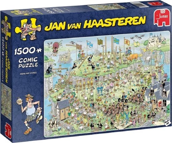 Jan Van Haasteren Highland Games Puzzel - 1500 Stukjes 2 Jan Van Haasteren Highland Games Puzzel - 1500 Stukjes - Afbeelding 2