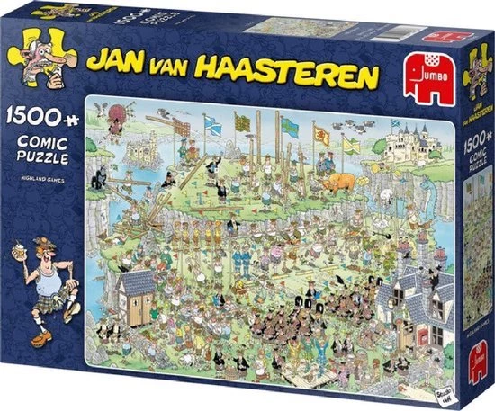 Jan Van Haasteren Highland Games Puzzel - 1500 Stukjes 3 Jan Van Haasteren Highland Games Puzzel - 1500 Stukjes - Afbeelding 3