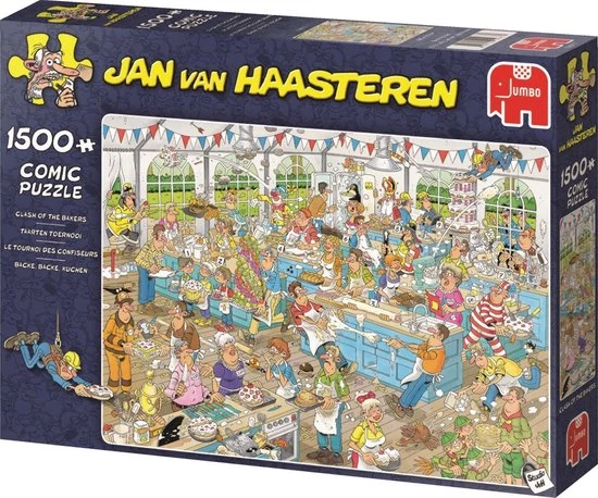 Jan Van Haasteren Taarten Toernooi Puzzel - 1500 Stukjes 3 Jan Van Haasteren Taarten Toernooi Puzzel - 1500 Stukjes - Afbeelding 3