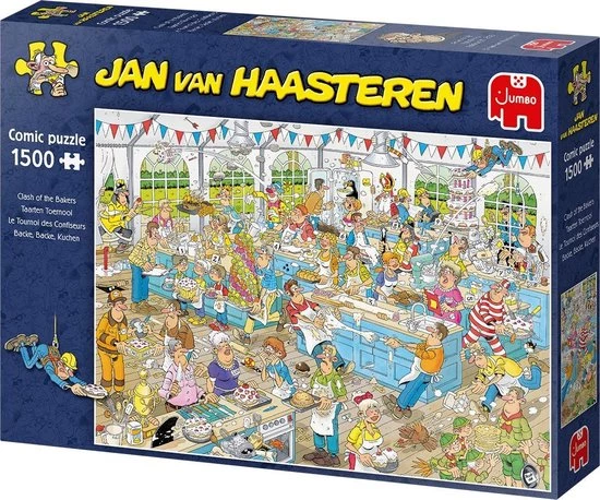 Jan Van Haasteren Taarten Toernooi Puzzel - 1500 Stukjes 7 Jan Van Haasteren Taarten Toernooi Puzzel - 1500 Stukjes - Afbeelding 7