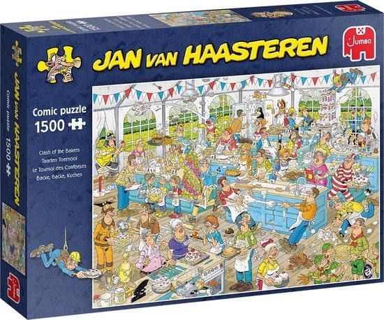 Jan Van Haasteren Taarten Toernooi Puzzel - 1500 Stukjes 8 Jan Van Haasteren Taarten Toernooi Puzzel - 1500 Stukjes - Afbeelding 8