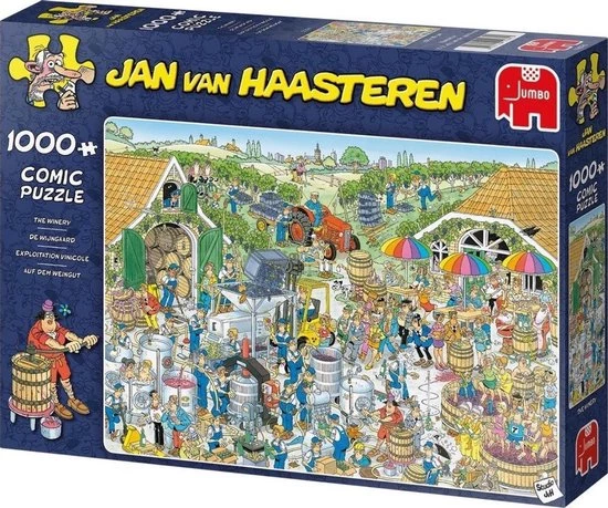 Jan Van Haasteren - NK Puzzelen 1000 Stukjes & De Kunstmarkt 2000 Stukjes & De Wijnmakerij 1000 6 Jan Van Haasteren - NK Puzzelen 1000 Stukjes & De Kunstmarkt 2000 Stukjes & De Wijnmakerij 1000 - Afbeelding 6