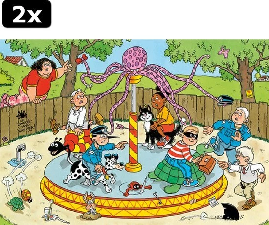 2x Jan Van Haasteren Junior De Draaimolen Puzzel - 240 Stukjes - Kinderpuzzel 2 2x Jan Van Haasteren Junior De Draaimolen Puzzel - 240 Stukjes - Kinderpuzzel - Afbeelding 2