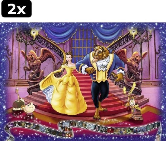 2x Ravensburger Disney The Beauty And The Beast - Legpuzzel - 1000 Stukjes 2 2x Ravensburger Disney The Beauty And The Beast - Legpuzzel - 1000 Stukjes - Afbeelding 2