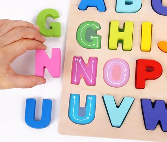 DW4Trading Houten Alfabet Puzzel - Hoofdletters Abc - 30x20 Cm 3 DW4Trading Houten Alfabet Puzzel - Hoofdletters Abc - 30x20 Cm - Afbeelding 3