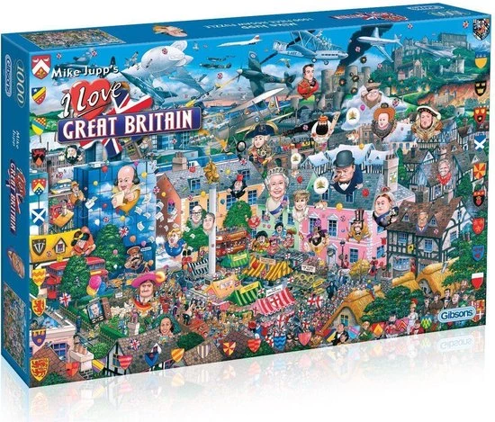 Gibsons I Love Great Britain Puzzel (1000 Stukjes) 2 Gibsons I Love Great Britain Puzzel (1000 Stukjes) - Afbeelding 2
