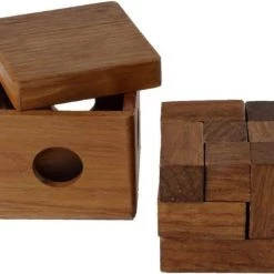 Longfield Breinbreker IQ-puzzel Junior 7 X 7 Cm Hout Bruin