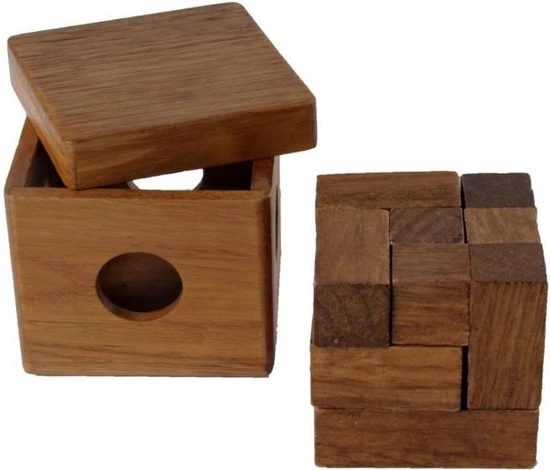 Longfield Breinbreker IQ-puzzel Junior 7 X 7 Cm Hout Bruin 1 Longfield Breinbreker IQ-puzzel Junior 7 X 7 Cm Hout Bruin