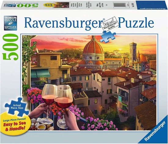 Ravensburger Puzzel 500 Stukjes Wijn Drinken Op Het Terras 1 Ravensburger Puzzel 500 Stukjes Wijn Drinken Op Het Terras