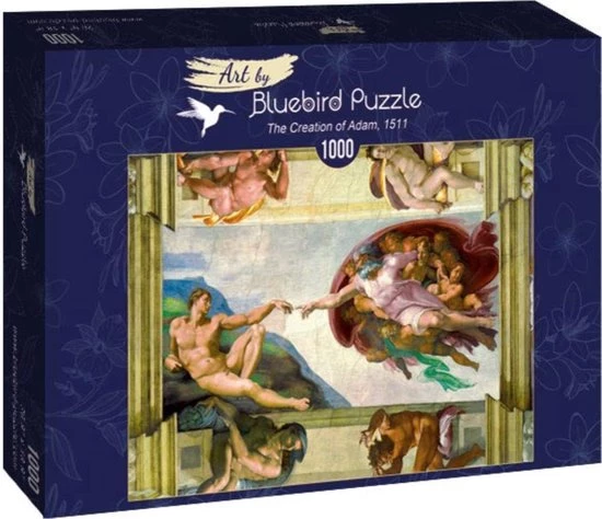 Bluebird Michelangelo - The Creation Of Adam, 1511 - Puzzle 1,000 Pieces 2 Bluebird Michelangelo - The Creation Of Adam, 1511 - Puzzle 1,000 Pieces - Afbeelding 2