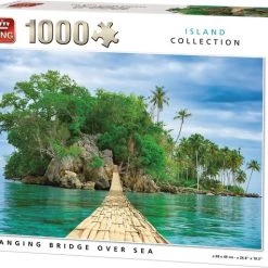 King Puzzel 1000 Stukjes (68 X 49 Cm) - Hangbrug - Legpuzzel Tropisch Eiland