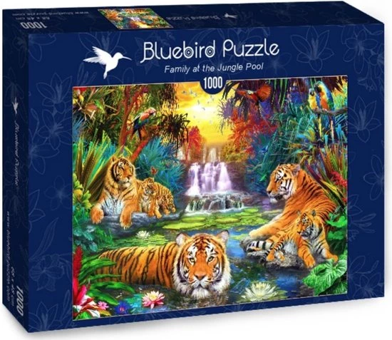 Bluebird Tijgerfamilie In De Jungle Puzzel 1000 Stukjes 1 Bluebird Tijgerfamilie In De Jungle Puzzel 1000 Stukjes