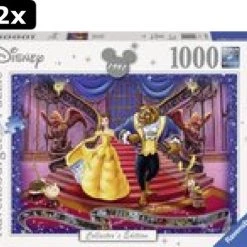 2x Ravensburger Disney The Beauty And The Beast - Legpuzzel - 1000 Stukjes