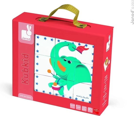 Janod Kubkid Blokpuzzel - Circus(9-delig) 1 Janod Kubkid Blokpuzzel - Circus(9-delig)