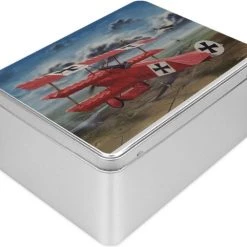 Thijs Postma - TP Aviation Art - Puzzel - 1000 Stukjes - De Rode Baron In Zijn Fokker Dr.I