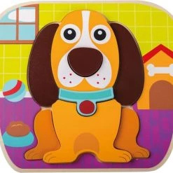 Jouéco Houten Dieren Puzzel Hond