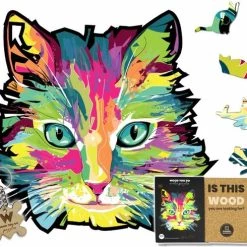 Wood You Do Houten Puzzel Kat | Agile Cat | 28x28cm | 230 Stuks