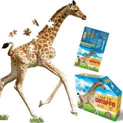 Madd Capp Puzzel Giraffe Oranje 100 Stukjes -Puzzels Verkoop 550x492 1