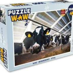 PuzzleWow Puzzel Koe - Boerderij - Stal - Legpuzzel - Puzzel 1000 Stukjes Volwassenen - Sinterklaas Cadeautjes - Sinterklaas Voor Grote Kinderen