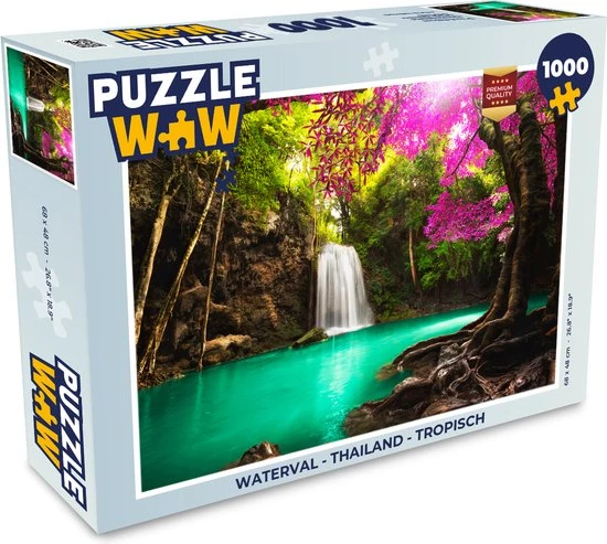 PuzzleWow Puzzel Waterval Met Kleurrijke Bloemen En Bomen - Natuur - Jungle - Legpuzzel - Puzzel 1000 Stukjes Volwassenen - Sinterklaas Cadeautjes - Sinterklaas Voor Grote Kinderen 1 PuzzleWow Puzzel Waterval Met Kleurrijke Bloemen En Bomen - Natuur - Jungle - Legpuzzel - Puzzel 1000 Stukjes Volwassenen - Sinterklaas Cadeautjes - Sinterklaas Voor Grote Kinderen