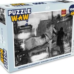 PuzzleWow Puzzel Amsterdams Stadsgezicht - Schilderij Van George Hendrik Breitner - Legpuzzel - Puzzel 1000 Stukjes Volwassenen - Sinterklaas Cadeautjes - Sinterklaas Voor Grote Kinderen