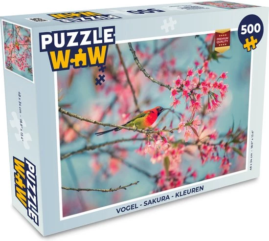 PuzzleWow Puzzel Vogel - Sakura - Kleuren - Legpuzzel - Puzzel 500 Stukjes - Sinterklaas Cadeautjes - Sinterklaas Voor Grote Kinderen 1 PuzzleWow Puzzel Vogel - Sakura - Kleuren - Legpuzzel - Puzzel 500 Stukjes - Sinterklaas Cadeautjes - Sinterklaas Voor Grote Kinderen