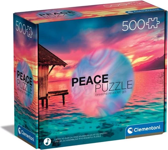Clementoni Puzzels Voor Volwassenen - Peace Puzzle - Living The Present, Legpuzzel 500 Stukjes, 14-99 Jaar - 35120 1 Clementoni Puzzels Voor Volwassenen - Peace Puzzle - Living The Present, Legpuzzel 500 Stukjes, 14-99 Jaar - 35120