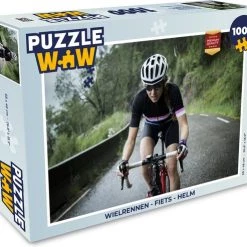 PuzzleWow Puzzel Wielrennen - Fiets - Helm - Legpuzzel - Puzzel 1000 Stukjes Volwassenen - Sinterklaas Cadeautjes - Sinterklaas Voor Grote Kinderen