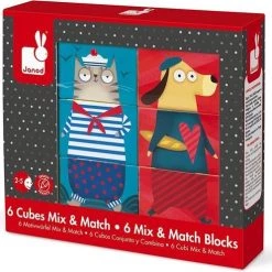 Janod Kubkid - Mix&match Honden En Katten -Puzzels Verkoop 550x497