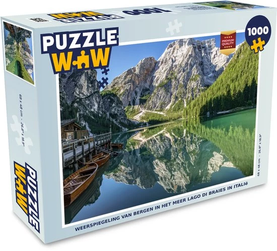 PuzzleWow Puzzel Weerspiegeling Van Bergen In Het Meer Lago Di Braies In Italië - Legpuzzel - Puzzel 1000 Stukjes Volwassenen - Sinterklaas Cadeautjes - Sinterklaas Voor Grote Kinderen 1 PuzzleWow Puzzel Weerspiegeling Van Bergen In Het Meer Lago Di Braies In Italië - Legpuzzel - Puzzel 1000 Stukjes Volwassenen - Sinterklaas Cadeautjes - Sinterklaas Voor Grote Kinderen