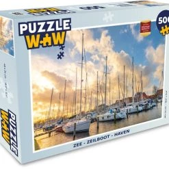 PuzzleWow Puzzel Zee - Zeilboot - Haven - Legpuzzel - Puzzel 500 Stukjes - Sinterklaas Cadeautjes - Sinterklaas Voor Grote Kinderen